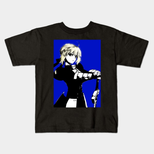 Artoria Pendragon Kids T-Shirt by Sparkledoom